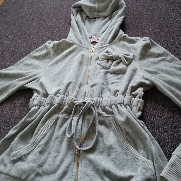 JUICY COUTURE Hoodie Sweater Size Large Grey - Picture 11 of 15